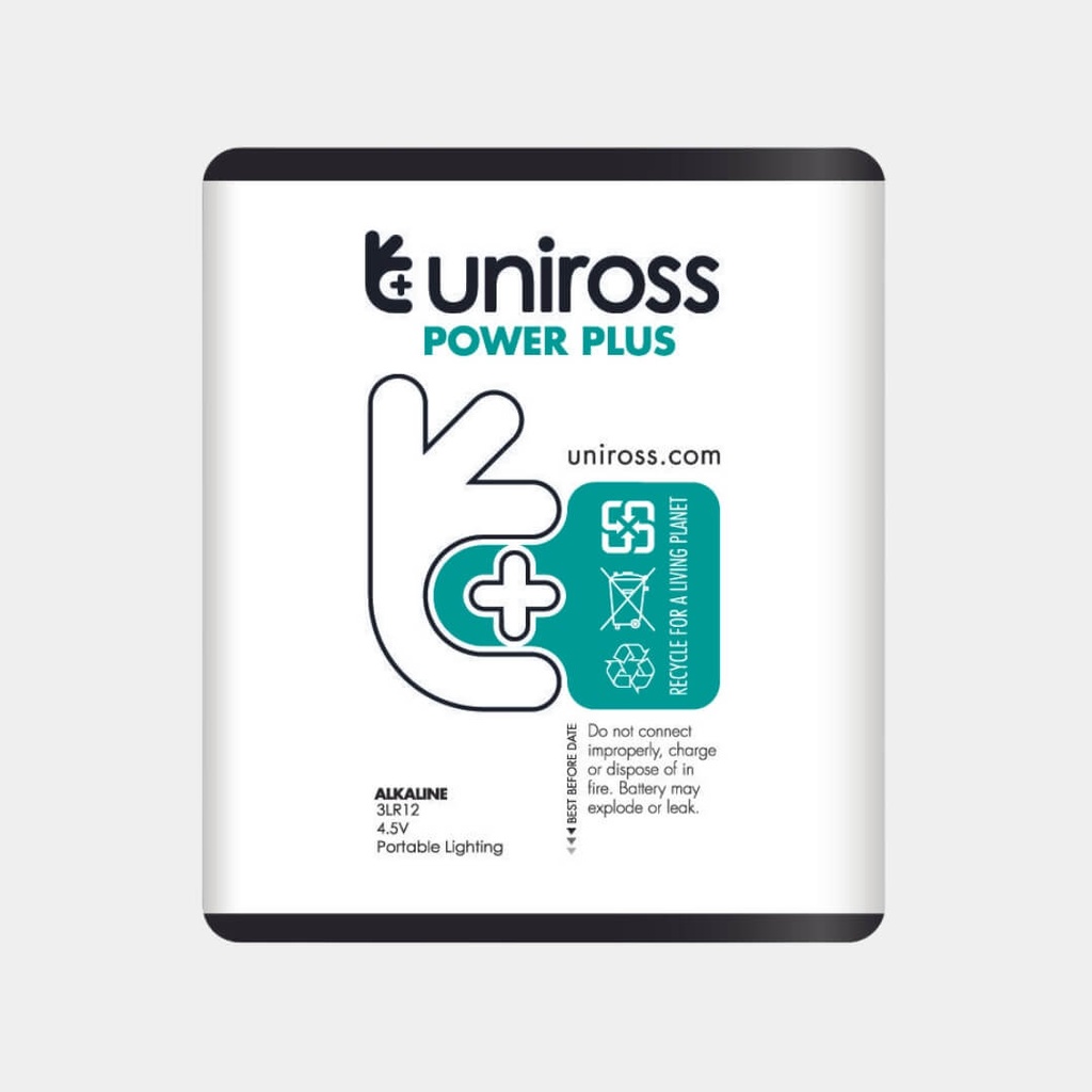 Uniross 3LR12 4.5V Power Plus Alkaline Battery (Pack 1)