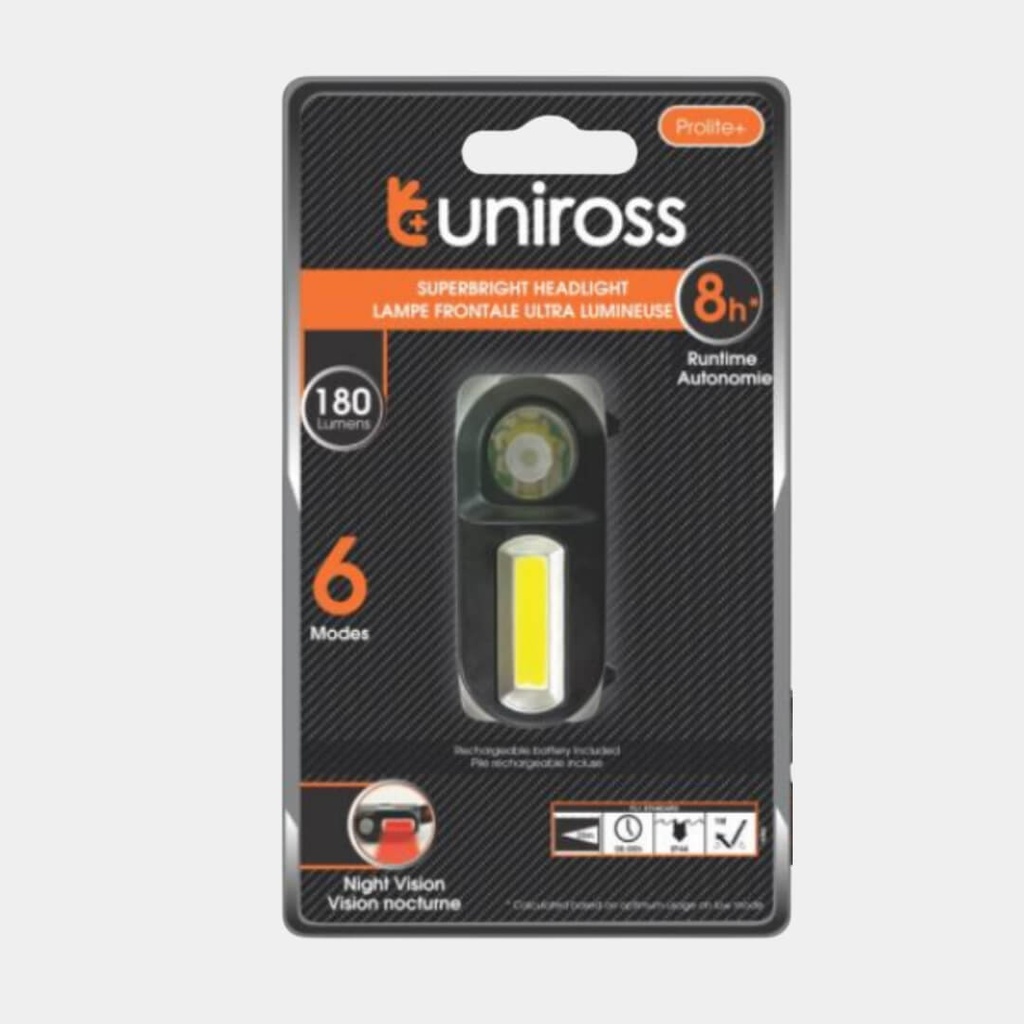 Uniross Prolite + SuperBright Headlamp - 180LM