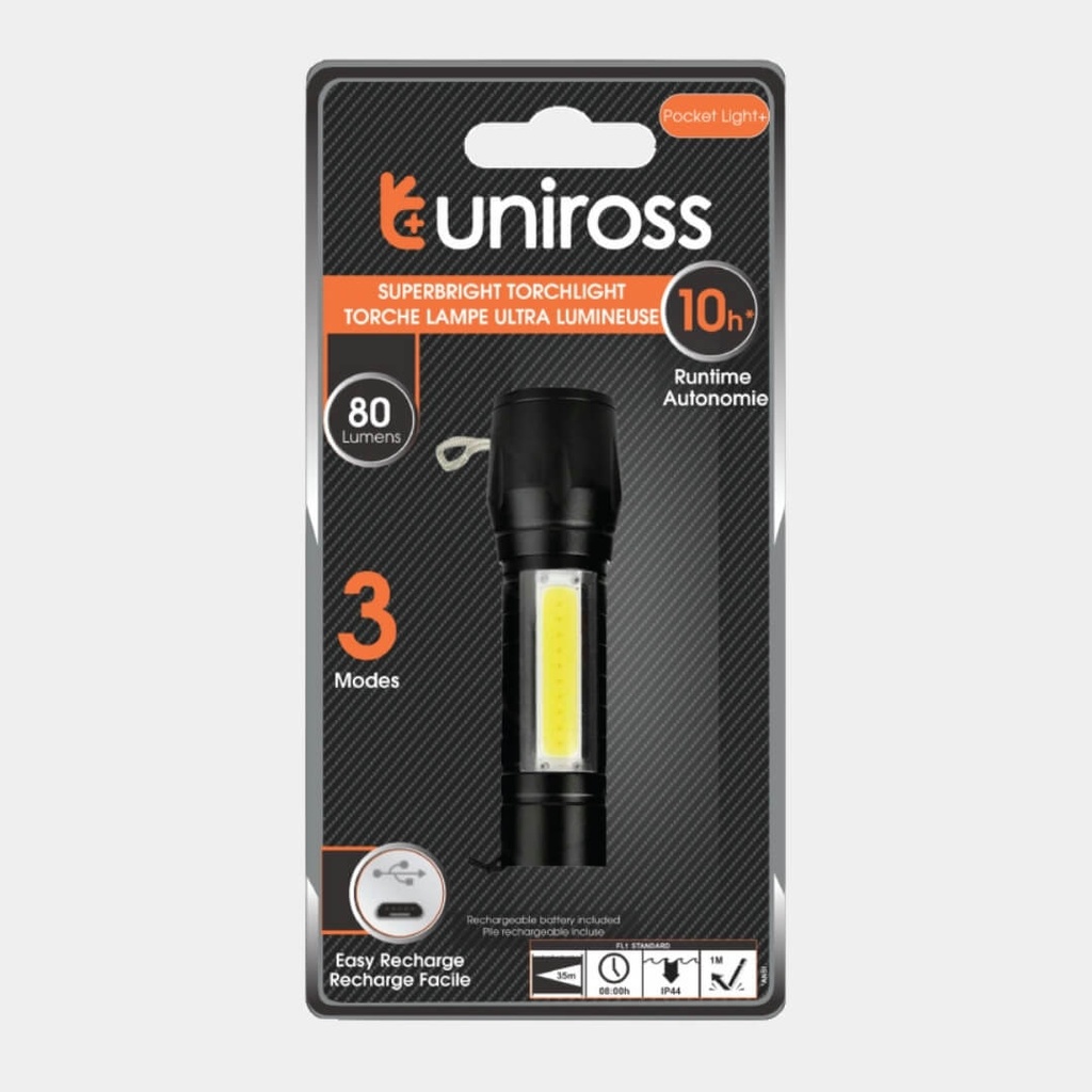 Uniross Rechargeable Pocket Light - 80LM