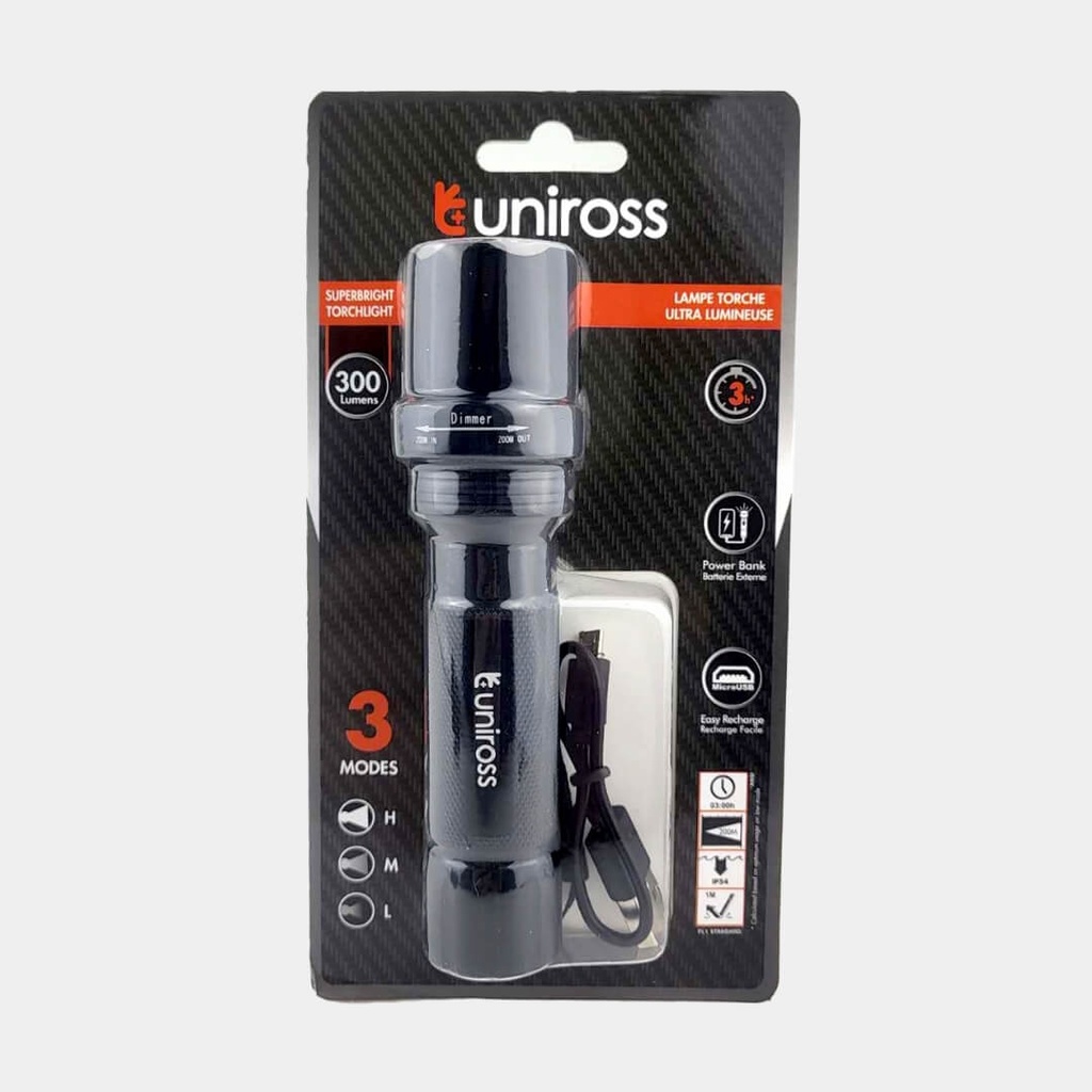 Uniross SuperBright Flashlight - 300LM