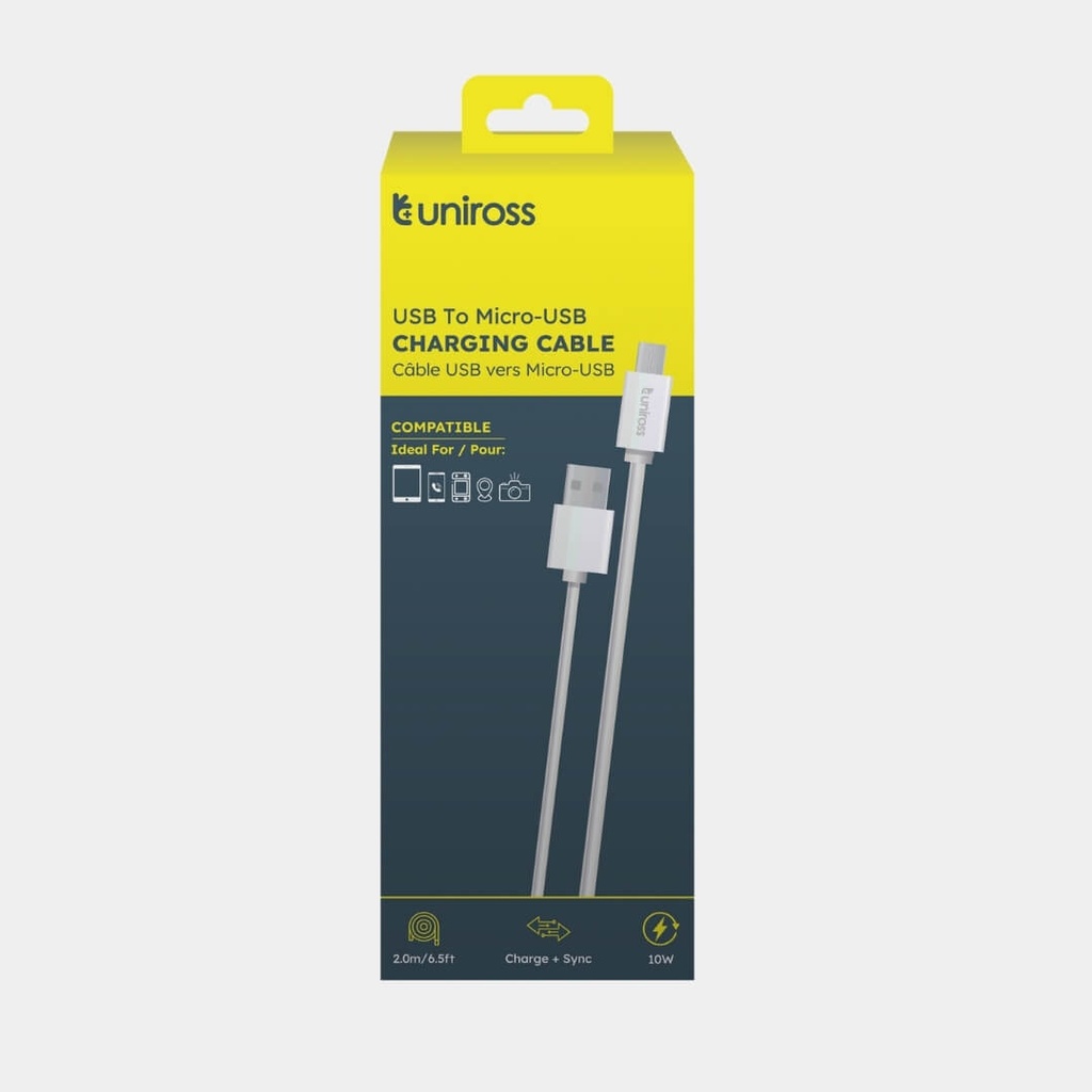 Uniross USB to Micro-USB Charging Cable - 2m