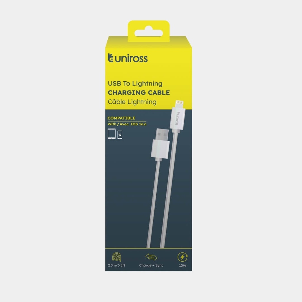 Uniross USB to Lightning Cable - 2m