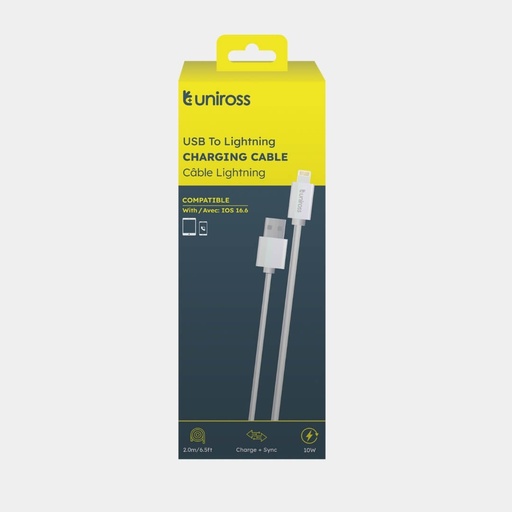 [UCA003] Uniross USB to Lightning Cable - 2m