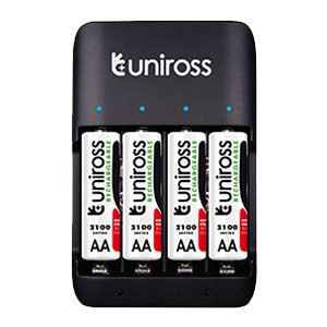 Uniross Pack 4 x Pile Rechargeable AAA - 1000mAh - Hopbattools