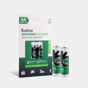 Uniross Ni-MH Rechargeable AA Battery 2500mAh (Pack of 2) | UH2AA2500
