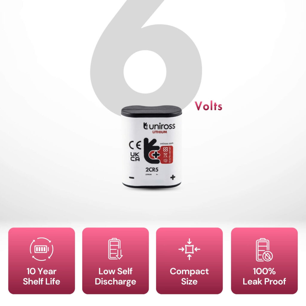 Uniross Cylindrical Lithium Battery 2CR5 (Blister de 1)