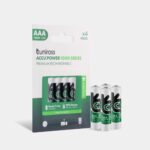 Uniross Ni-MH Rechargeable AAA Battery 1000mAh (Pack of 4) | UH4AAA1000