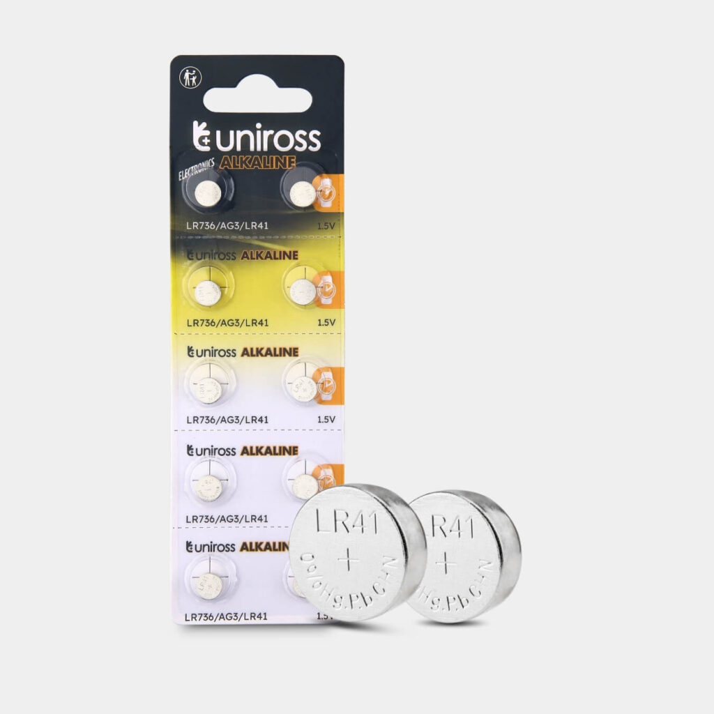 Uniross Alkaline Coin Cells AG03 (Blister of 10)