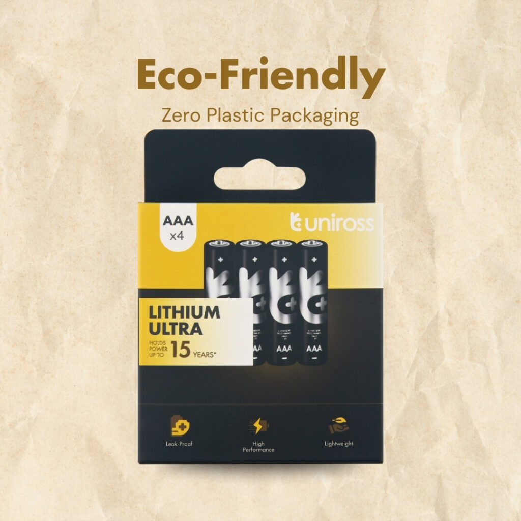 Uniross FR03 AAA Ultra Lithium Battery (4 Pack)