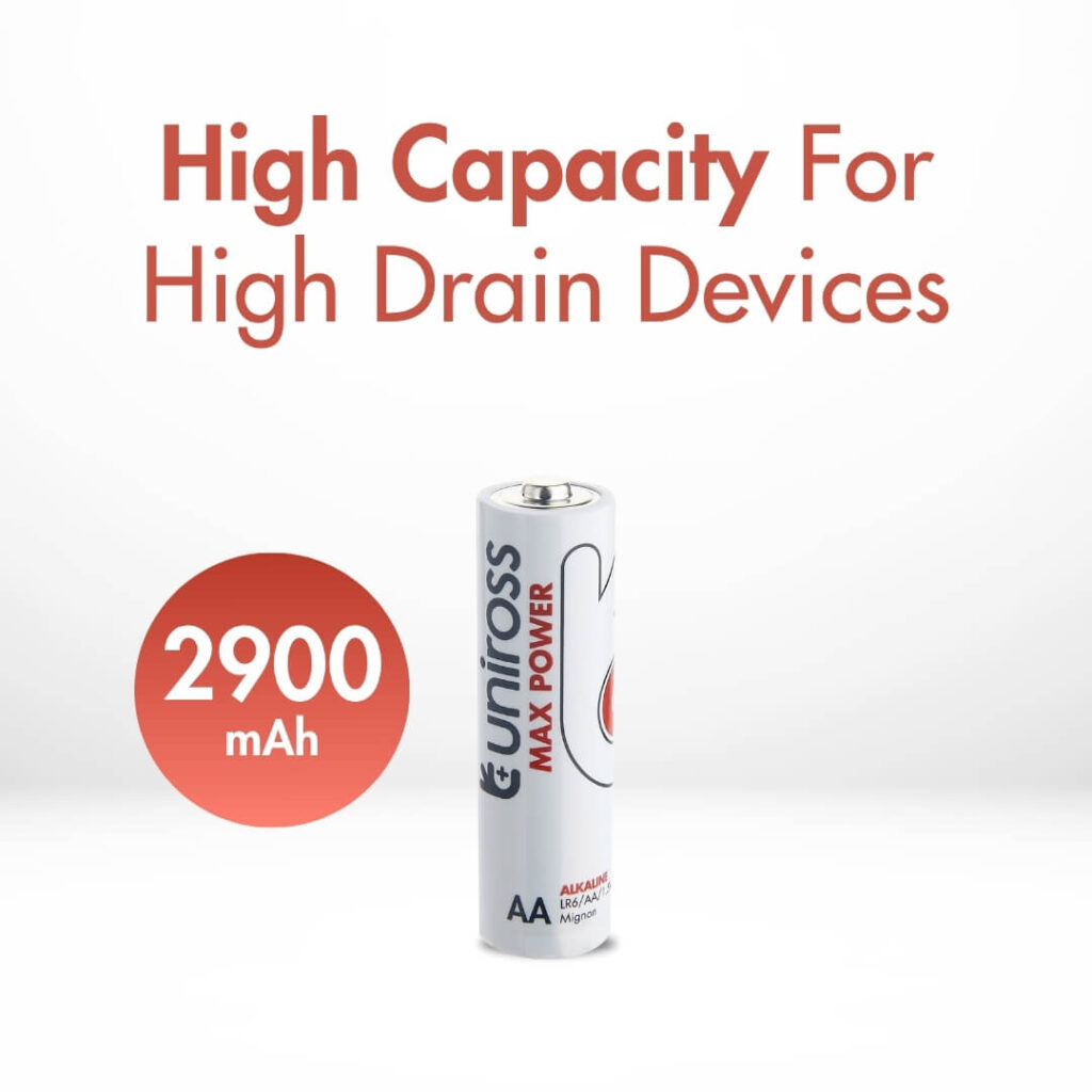 Uniross LR6 AA Max Power Alkaline Battery (Box 24)