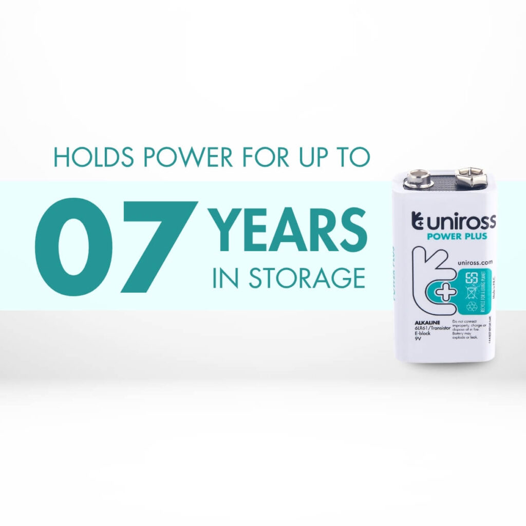 Uniross 6LR61 9V Power Plus Alkaline Battery (Pack 1) 3 Uniross 6LR61 9V Power Plus Alkaline Battery (Pack 1)