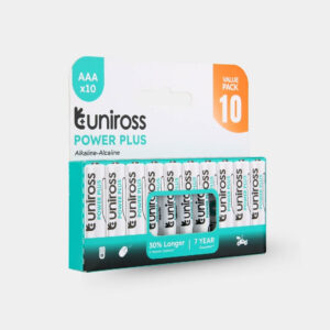 Uniross LR03 AAA Power Plus Alkaline Battery (Pack 10) | UPPAAAPK10