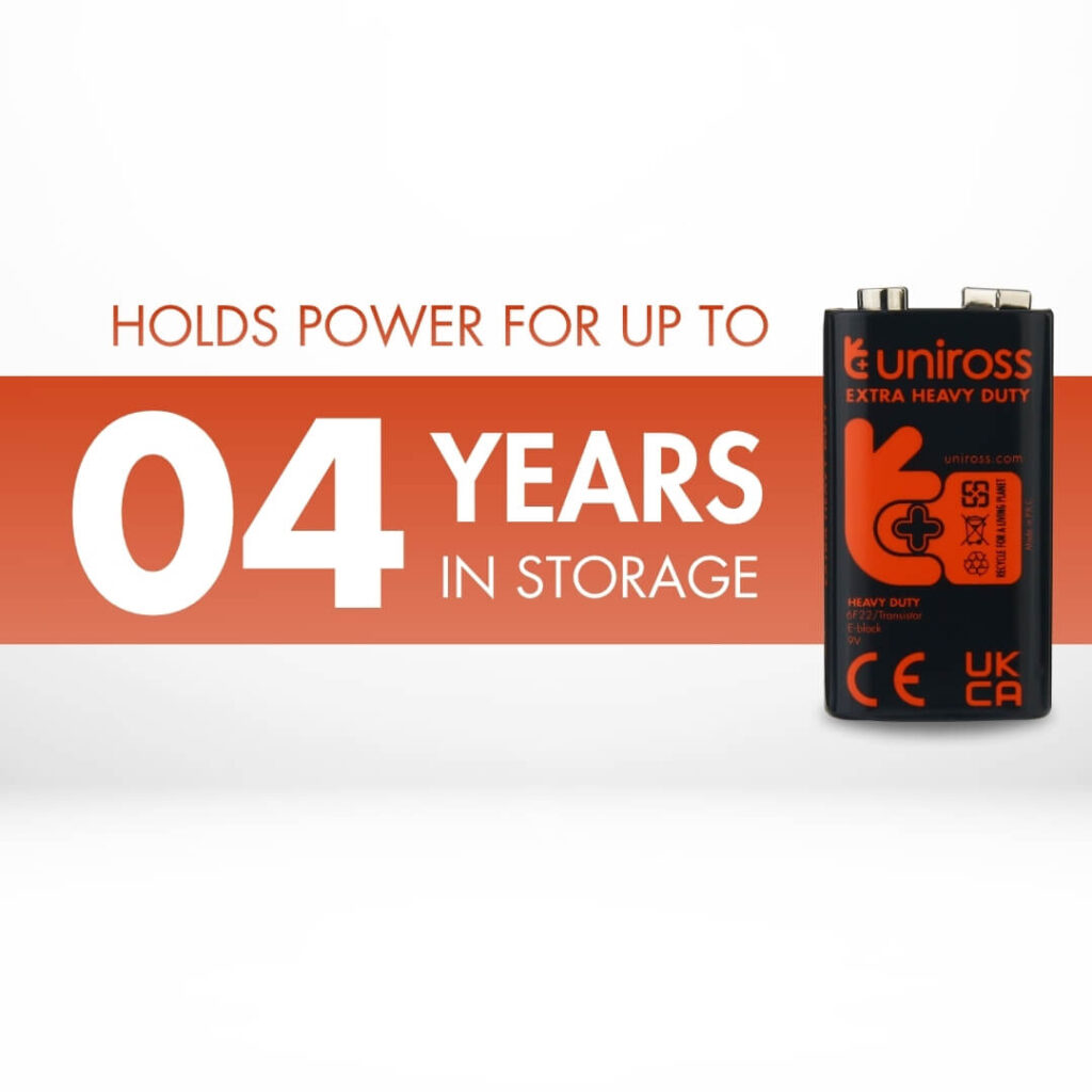 Uniross 6F22 9V Heavy Duty Zinc Battery (Blister 1) 3 Uniross 6F22 9V Heavy Duty Zinc Battery (Blister 1)