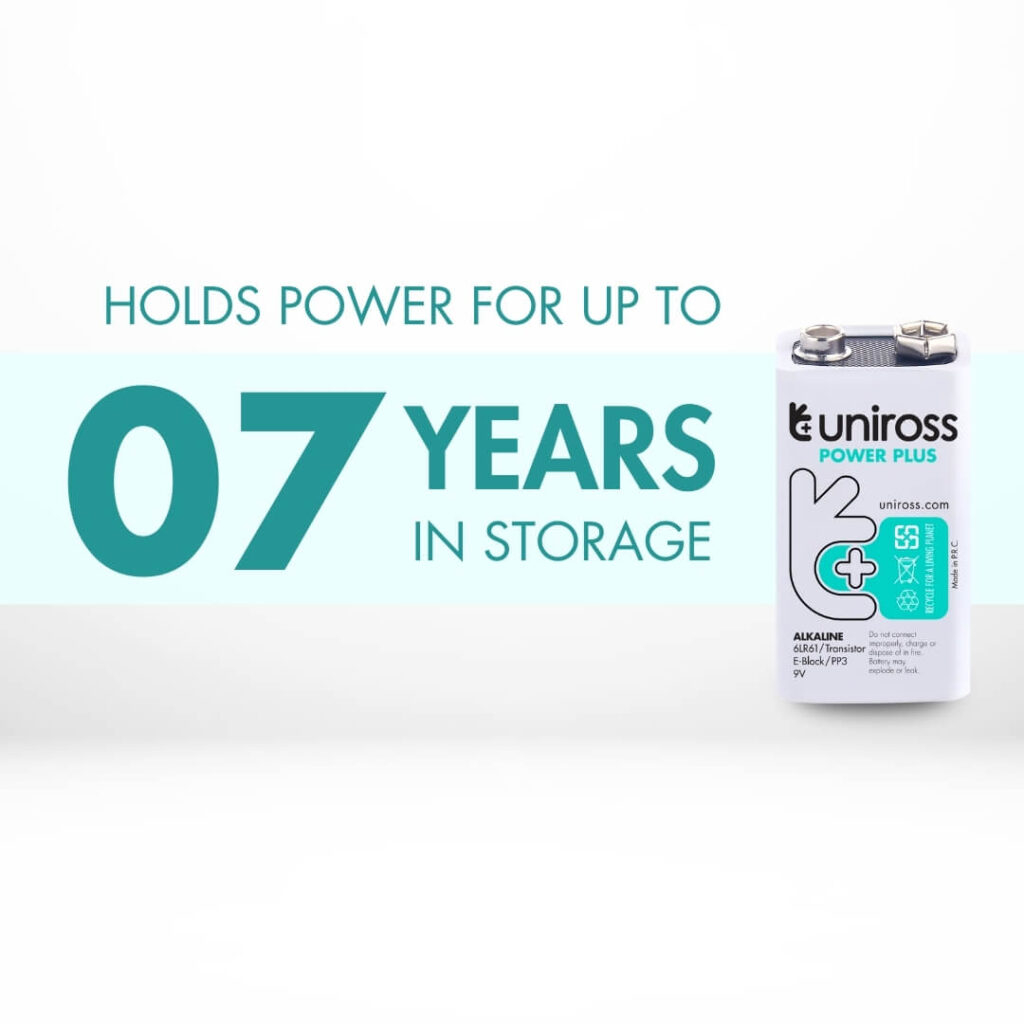 Uniross 6LR61 9V Power Plus Pile Alcaline (Pack 1)
