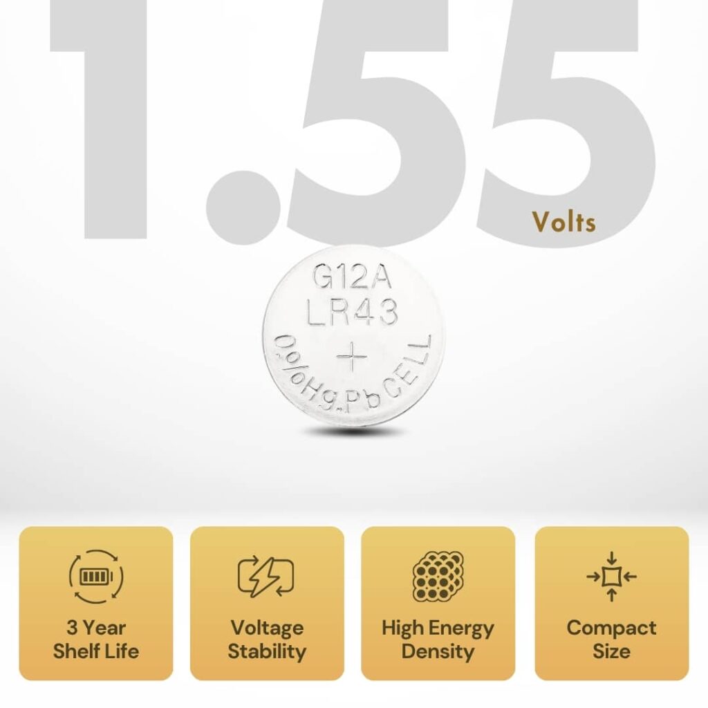 Uniross Alkaline Coin Cells AG12 (Blister of 10) 2 Uniross Alkaline Coin Cells AG12 (Blister of 10)