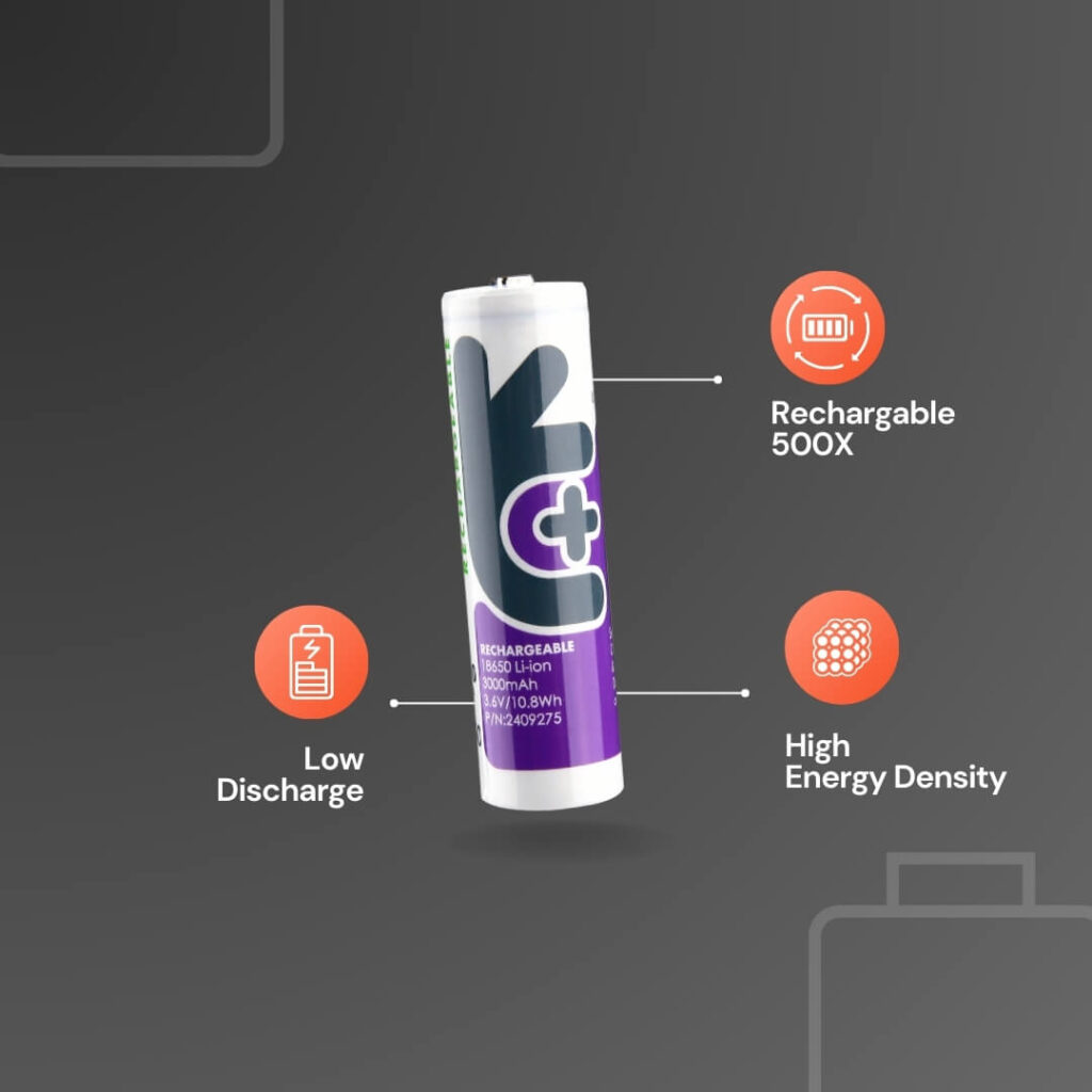 Uniross Li-ion 18650 3000mAh Battery (Pack 1) 3 Uniross Li-ion 18650 3000mAh Battery (Pack 1)