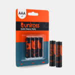 Uniross R03 AAA Heavy Duty Zinc Battery (Blister 4)