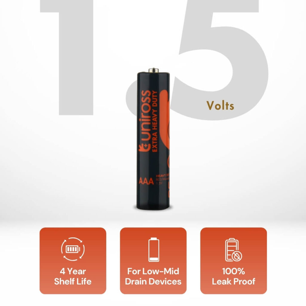 Uniross R03 AAA Heavy Duty Zinc Battery (Blister Pack 12) 2 Uniross R03 AAA Heavy Duty Zinc Battery (Blister Pack 12)