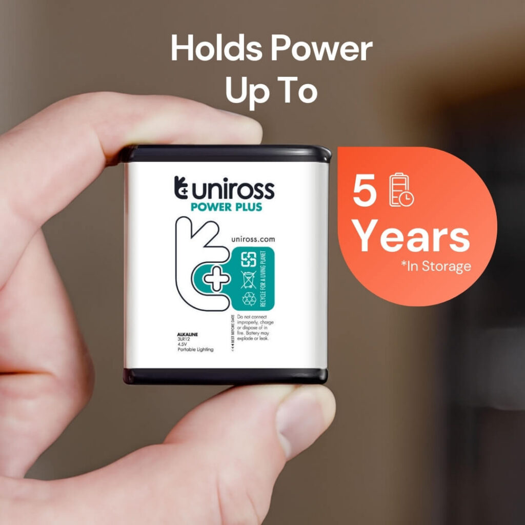 Uniross 3LR12 4.5V Power Plus Alkaline Battery (Pack 1)
