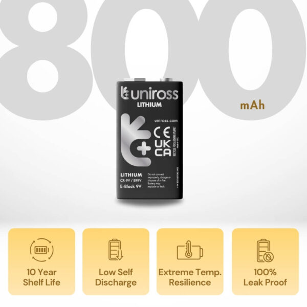 Uniross CR9V Ultra Lithium Battery (1 Pack) - Image 2