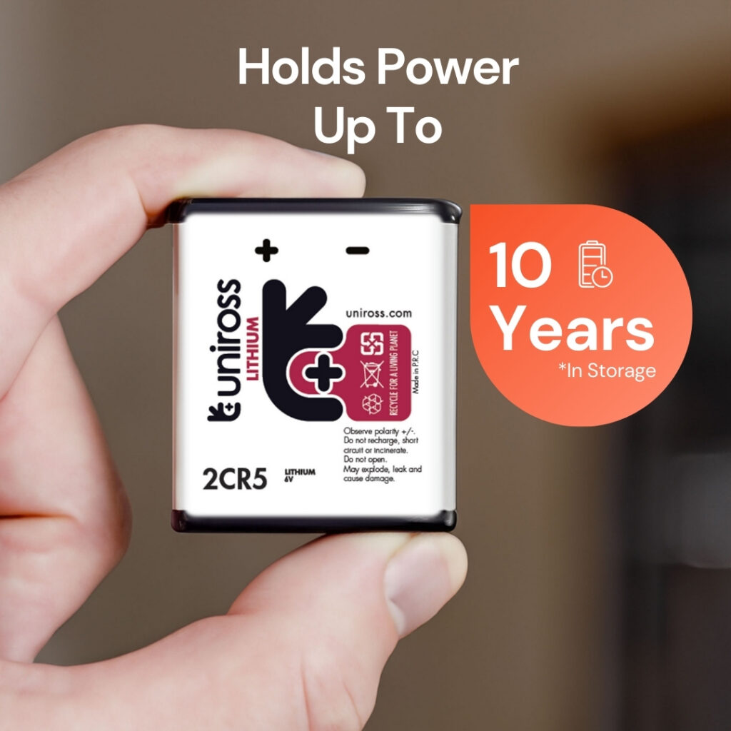 Uniross Cylindrical Lithium Battery 2CR5 (Blister of 1)