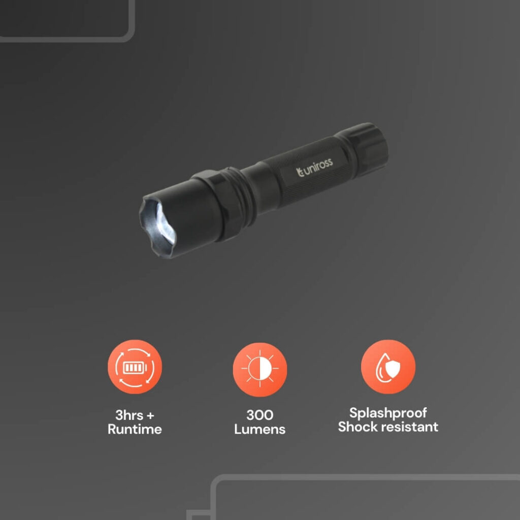 Uniross SuperBright Flashlight - 300LM