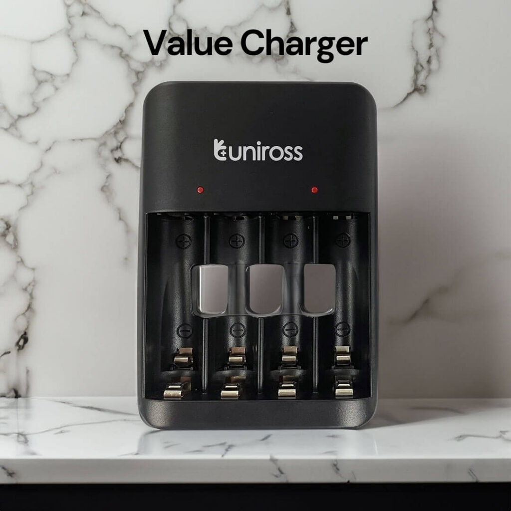 Uniross Value Battery Charger for AA & AAA Batteries