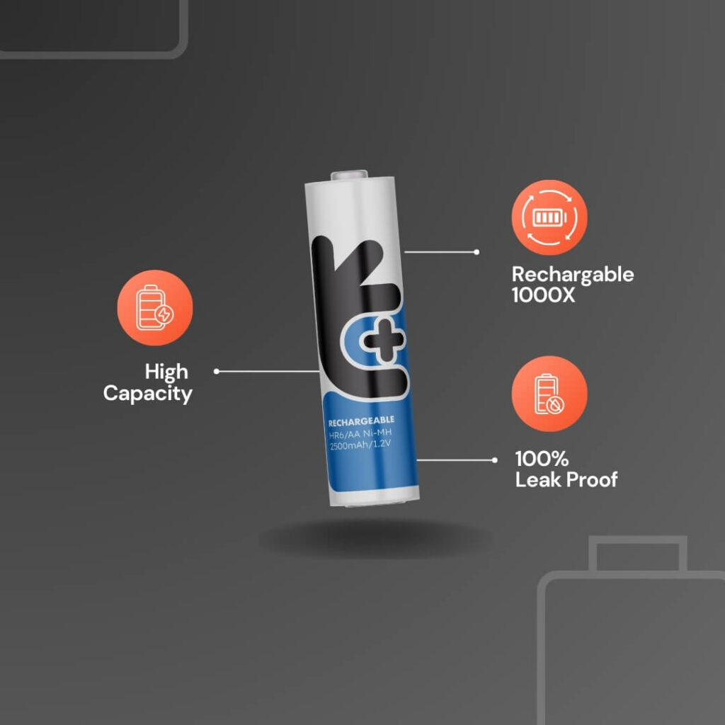 Uniross Ni-MH Rechargeable AA Battery 2700mAh (Pack of 4)