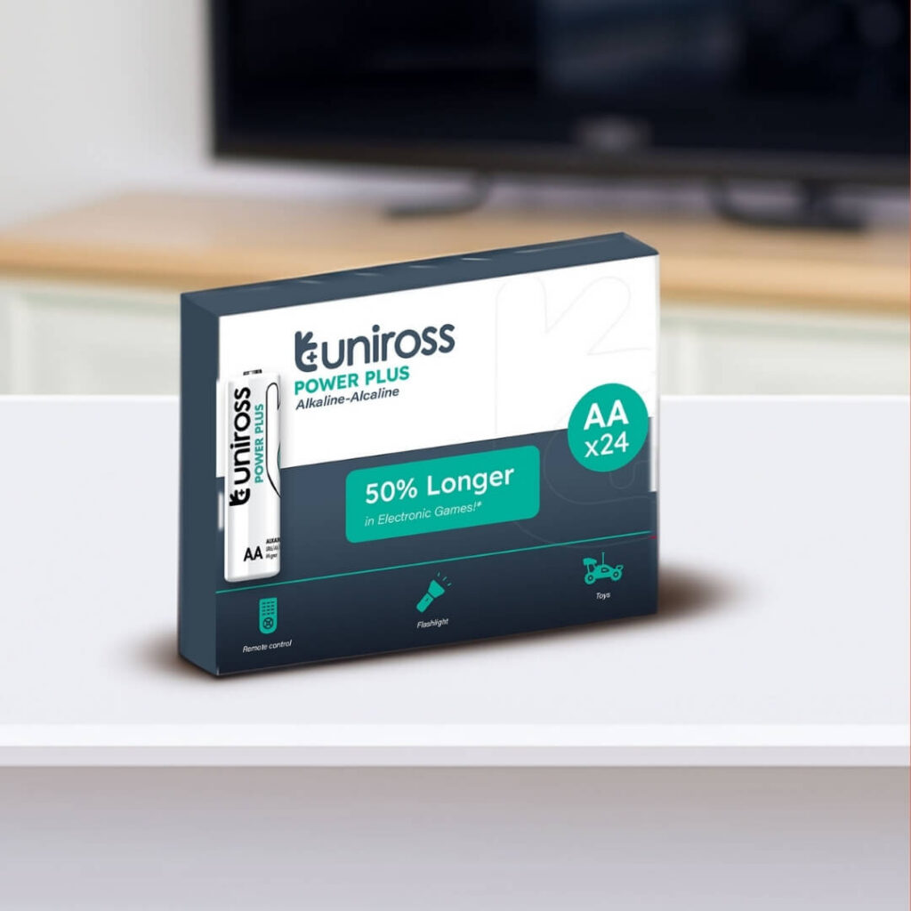 Uniross LR6 AA Power Plus Alkaline Battery (Box 24)