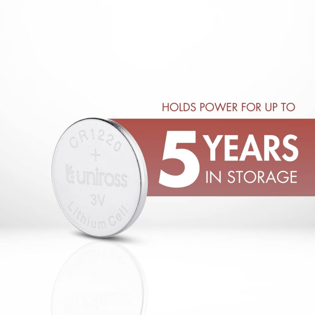 Uniross Lithium Coin Cells CR1220 (Blister of 5)