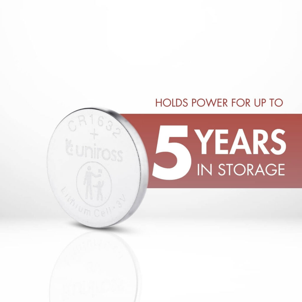 Uniross Lithium Coin Cells CR1632 (Blister of 5)