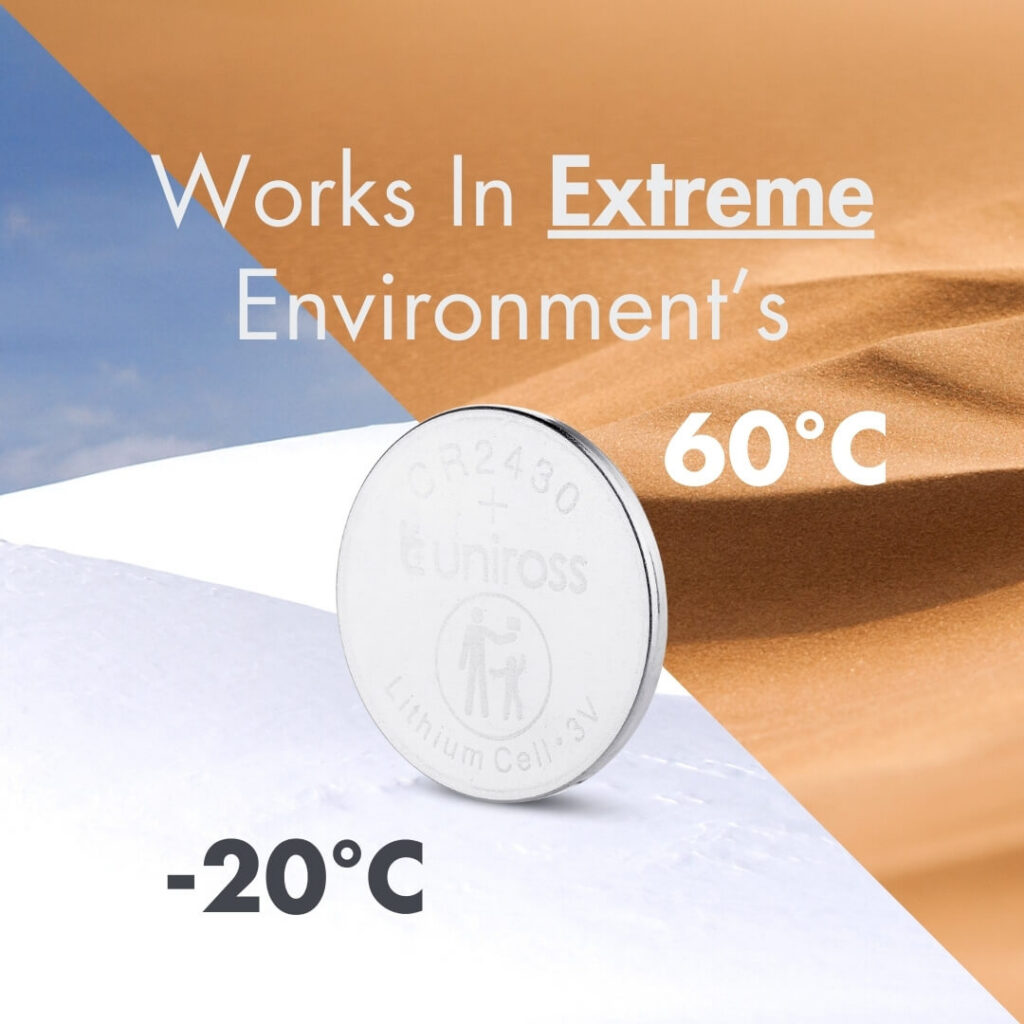 Uniross Lithium Coin Cells CR2430 (Blister of 5)