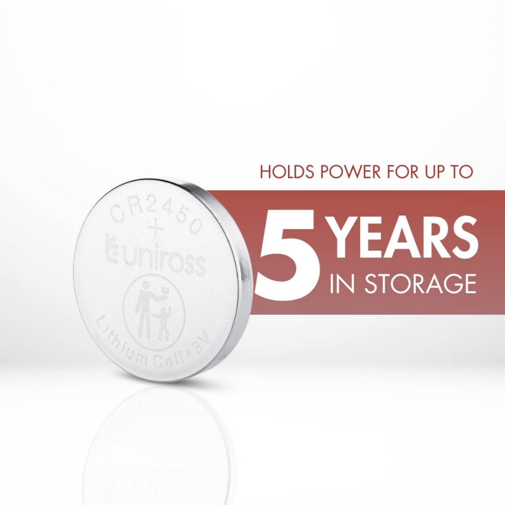 Uniross Lithium Coin Cells CR2450 (Blister of 5)