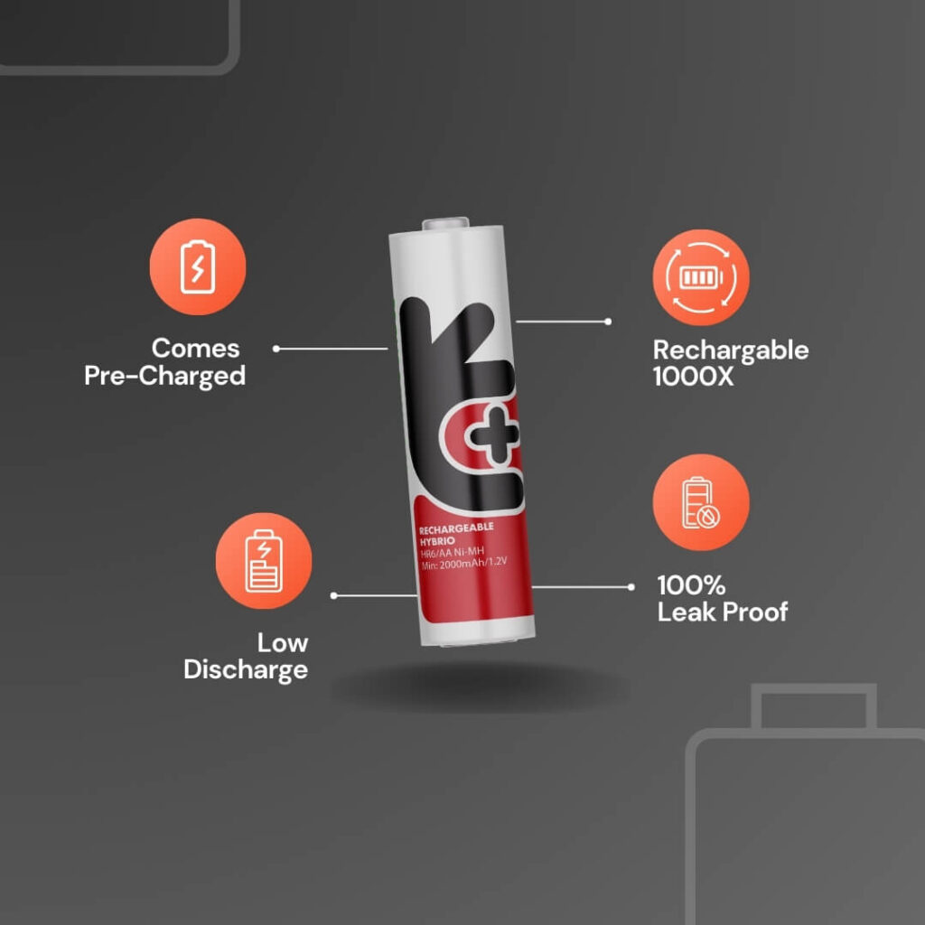 Uniross Ni-MH Rechargeable AA Battery 2100mAh (Pack of 4)