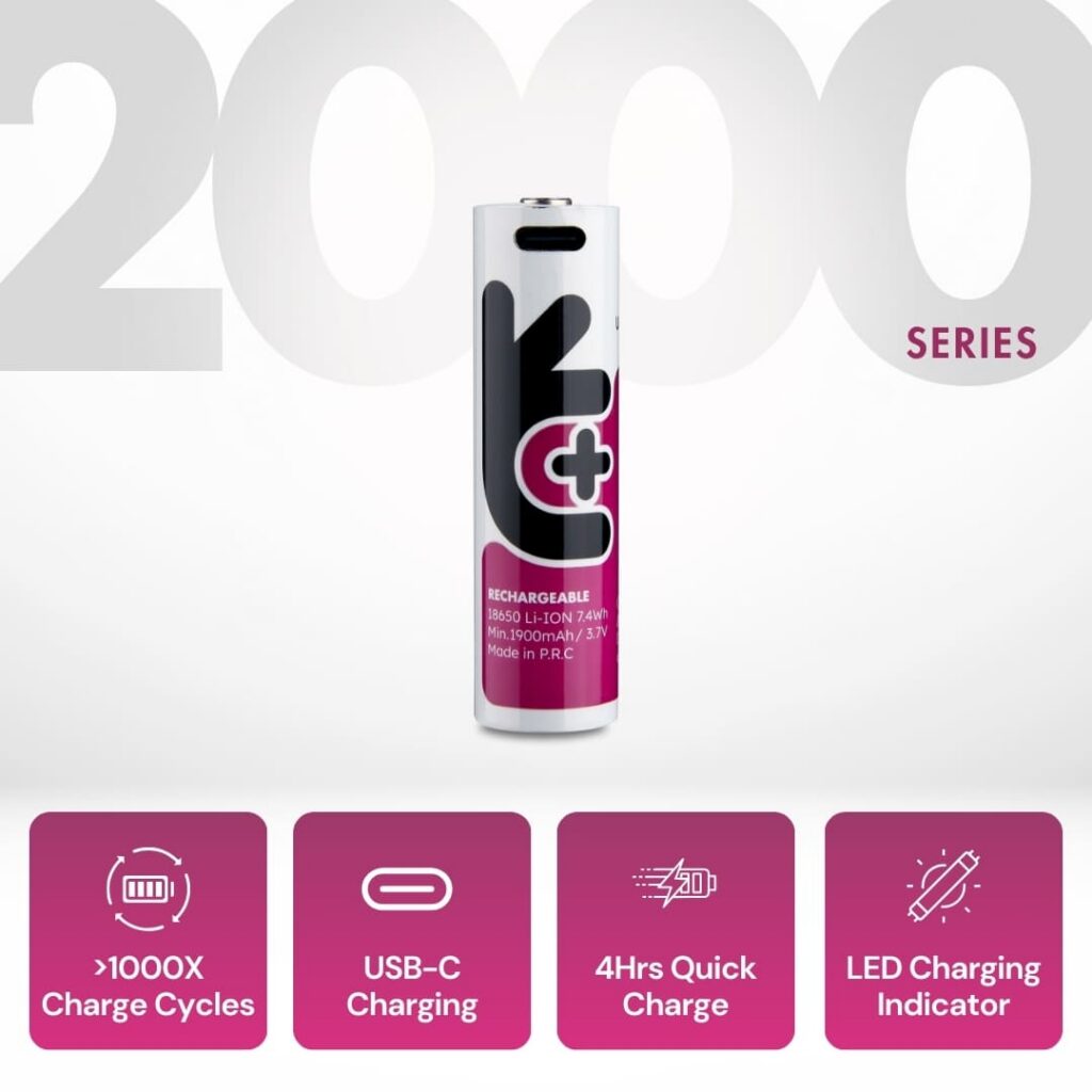 Uniross USB-C 18650 3.7V Rechargeable Battery (Pack 1)