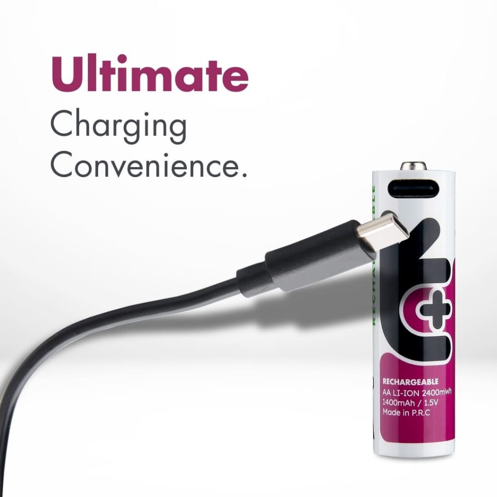 Uniross USB-C AA 1.5V Rechargeable Battery (Pack 4)