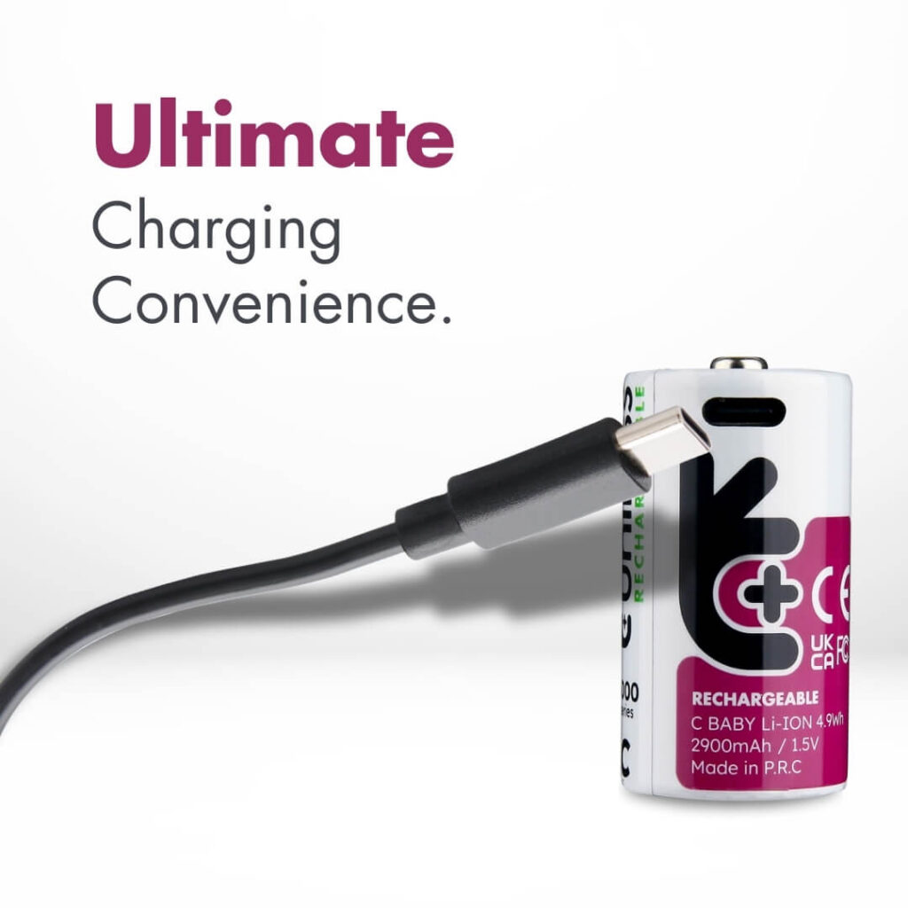 Uniross USB-C C 1.5V Rechargeable Battery (Pack 2)