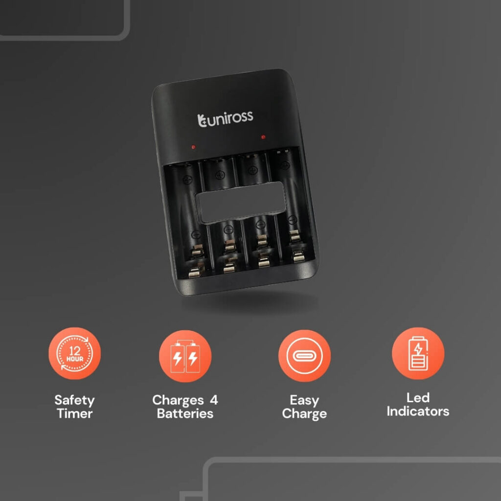 Uniross Value Battery Charger for AA & AAA Batteries