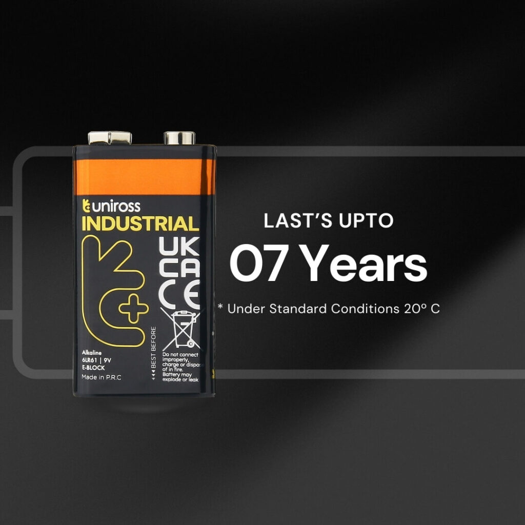 Uniross Industrial Pro Alkaline 6LR61 9V | UALK9VID10 - Feature 2