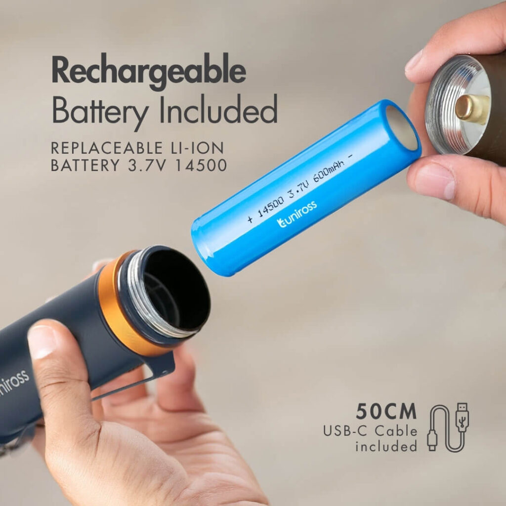 Uniross GX200 Rechargeable Torch 300lm