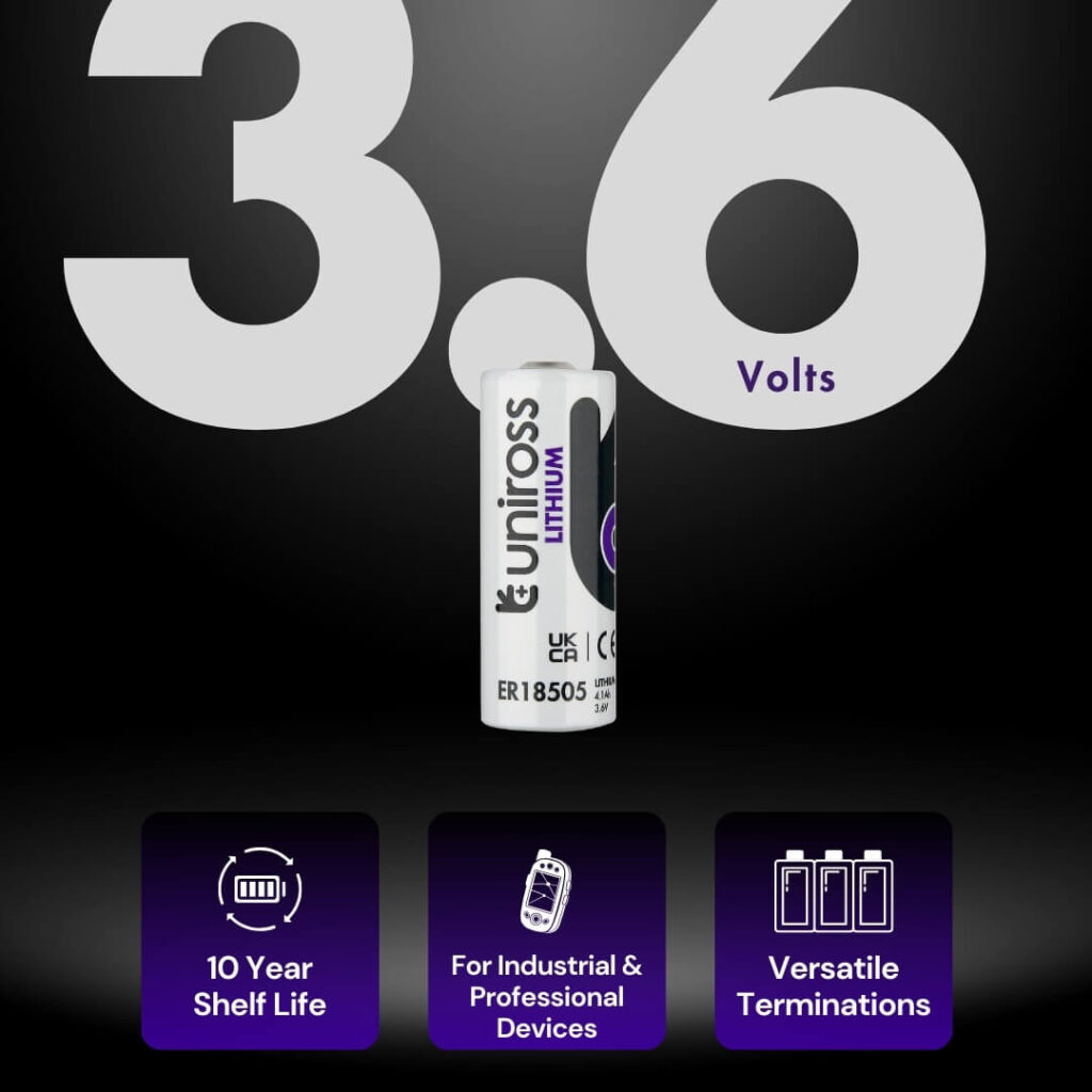Uniross Industrial UER18505 – Lithium Thionyl Chloride Battery | UER18505 - Feature 1