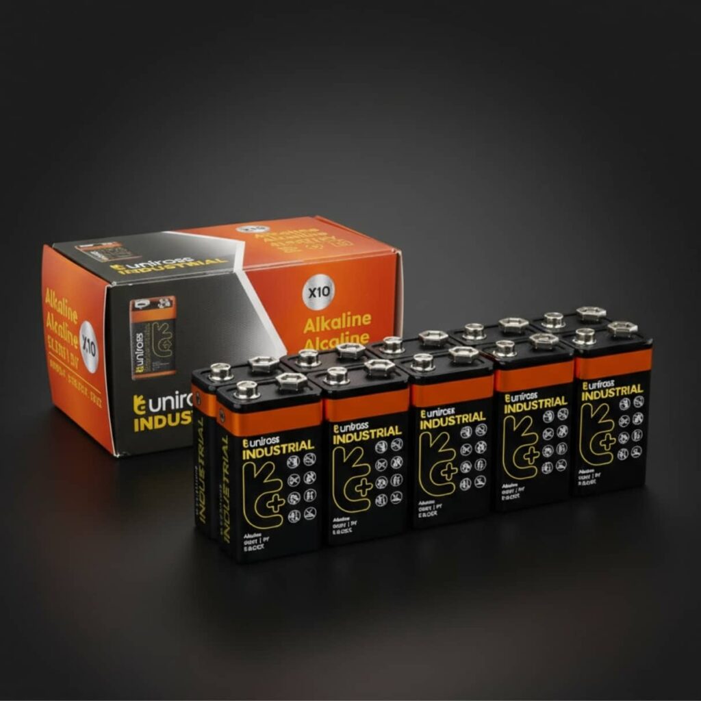 Uniross Industrial Pro Alkaline 6LR61 9V 2 Uniross Industrial Pro Alkaline 6LR61 9V