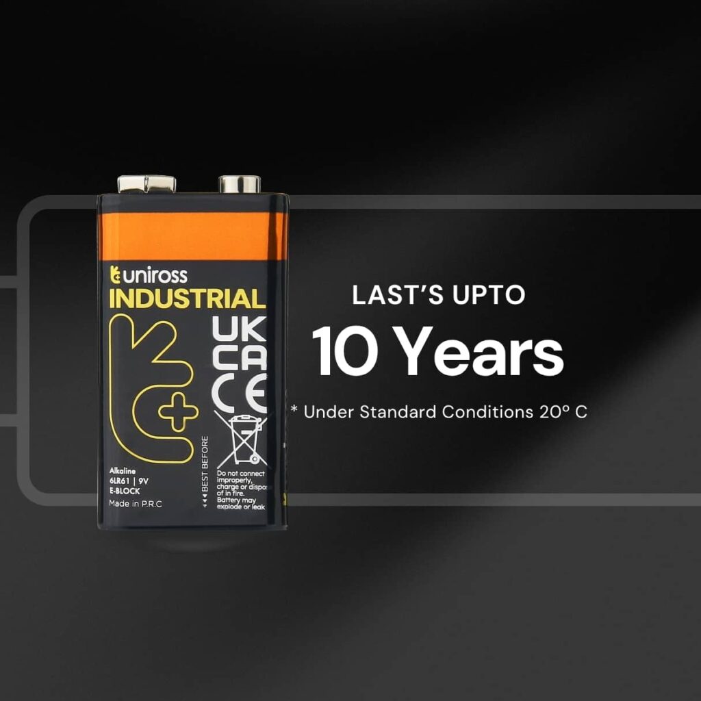 Uniross Industrial Pro Alkaline 6LR61 9V 3 Uniross Industrial Pro Alkaline 6LR61 9V