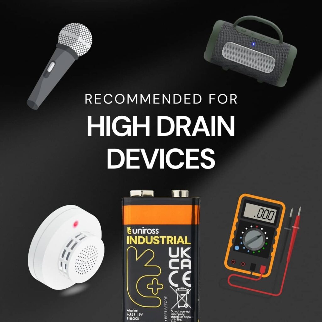 Uniross Industrial Pro Alkaline 6LR61 9V 4 Uniross Industrial Pro Alkaline 6LR61 9V