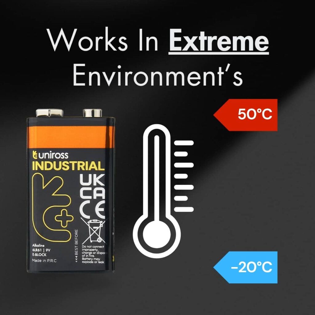 Uniross Industrial Pro Alkaline 6LR61 9V 5 Uniross Industrial Pro Alkaline 6LR61 9V