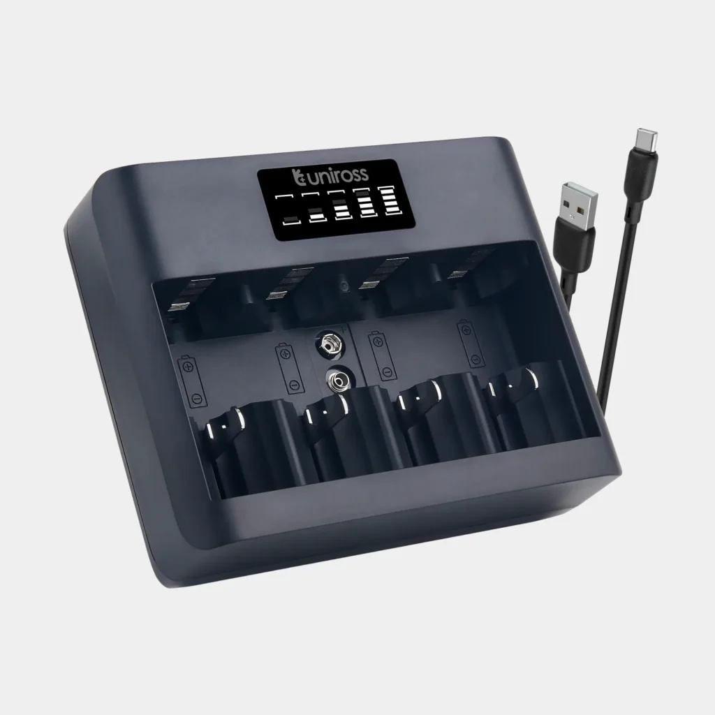 Essential Guide to Maintaining Rechargeable Batteries 1 Uniross Universal Battery Charger for AA, AAA, C, D & 9V Batteries (1)