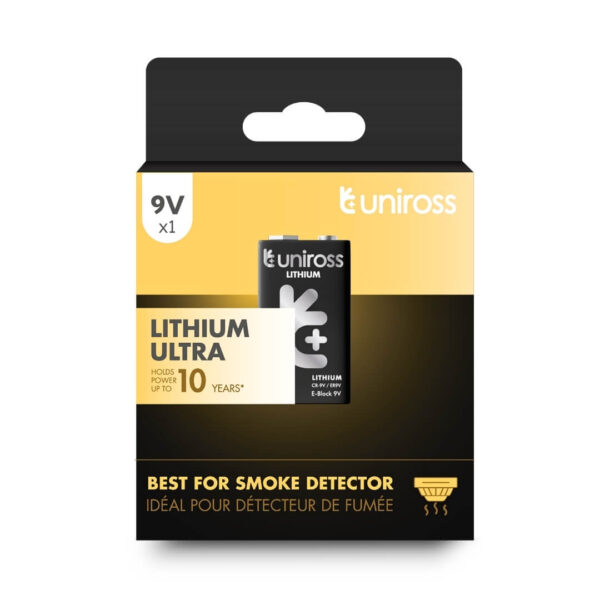 Uniross CR9V Ultra Lithium Battery (1 Pack)
