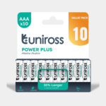 Uniross LR03 AAA Power Plus Alkaline Battery (Pack 10)