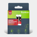 Uniross Ni-MH Rechargeable AAA Battery 600mAh (Pack of 2)