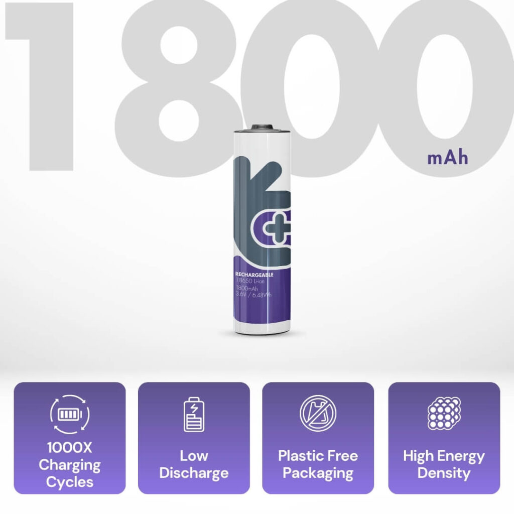 Uniross Li-ion 18650 1800mAh Battery (Pack 1) 2 Features Of Uniross Li-ion 18650 1800mAh Battery